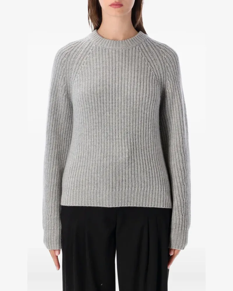 Lisa Yang Miki ribbed-knit raglan-sleeve sweater - Grau Grau