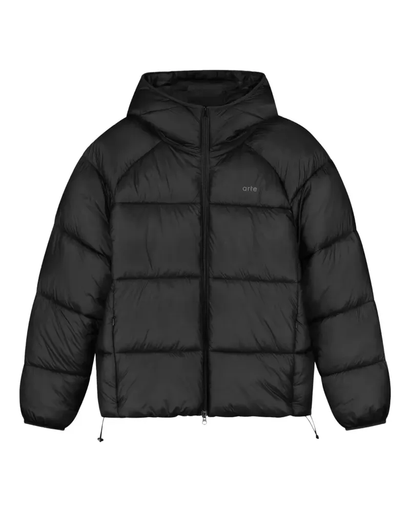 Arte Antwerp Gesteppte Kapuzenjacke - Schwarz Schwarz