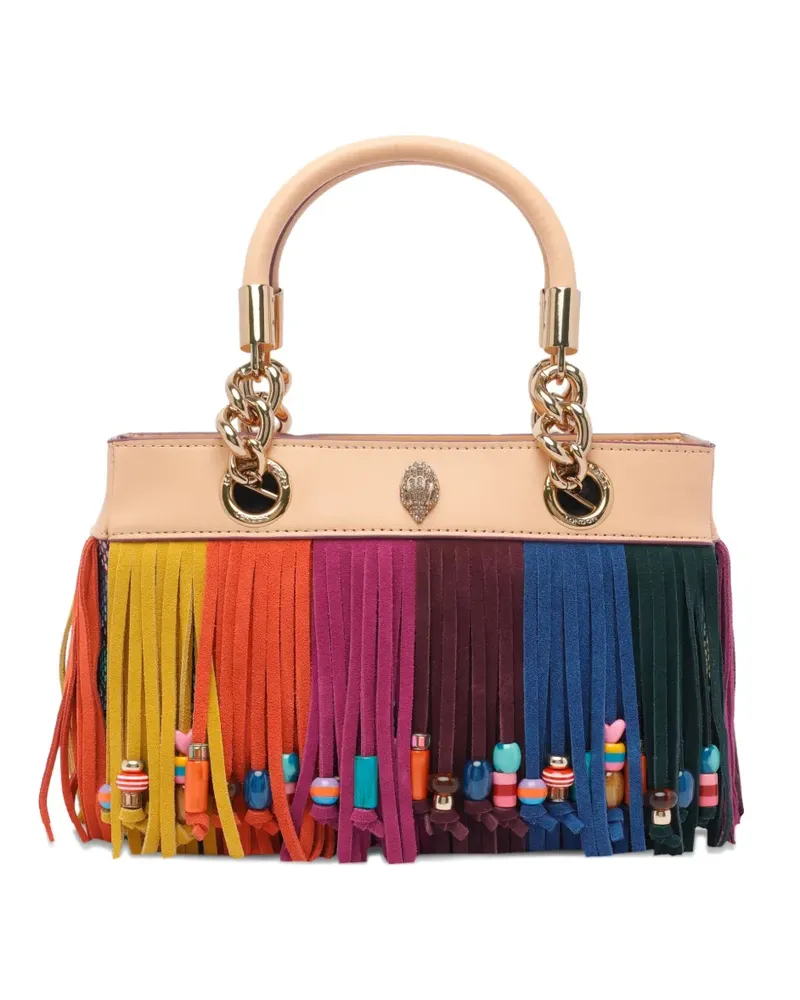 Kurt Geiger Square Kensington Tote Bag mit Fransen - Nude Nude
