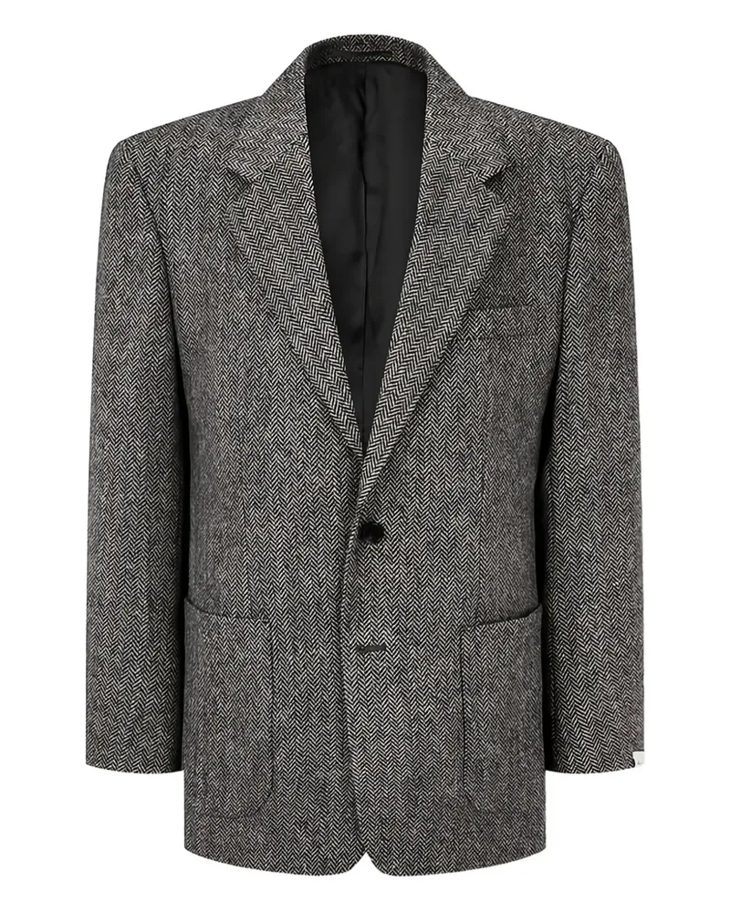 ManOnTheBoon herringbone-patterned blazer - Schwarz Schwarz