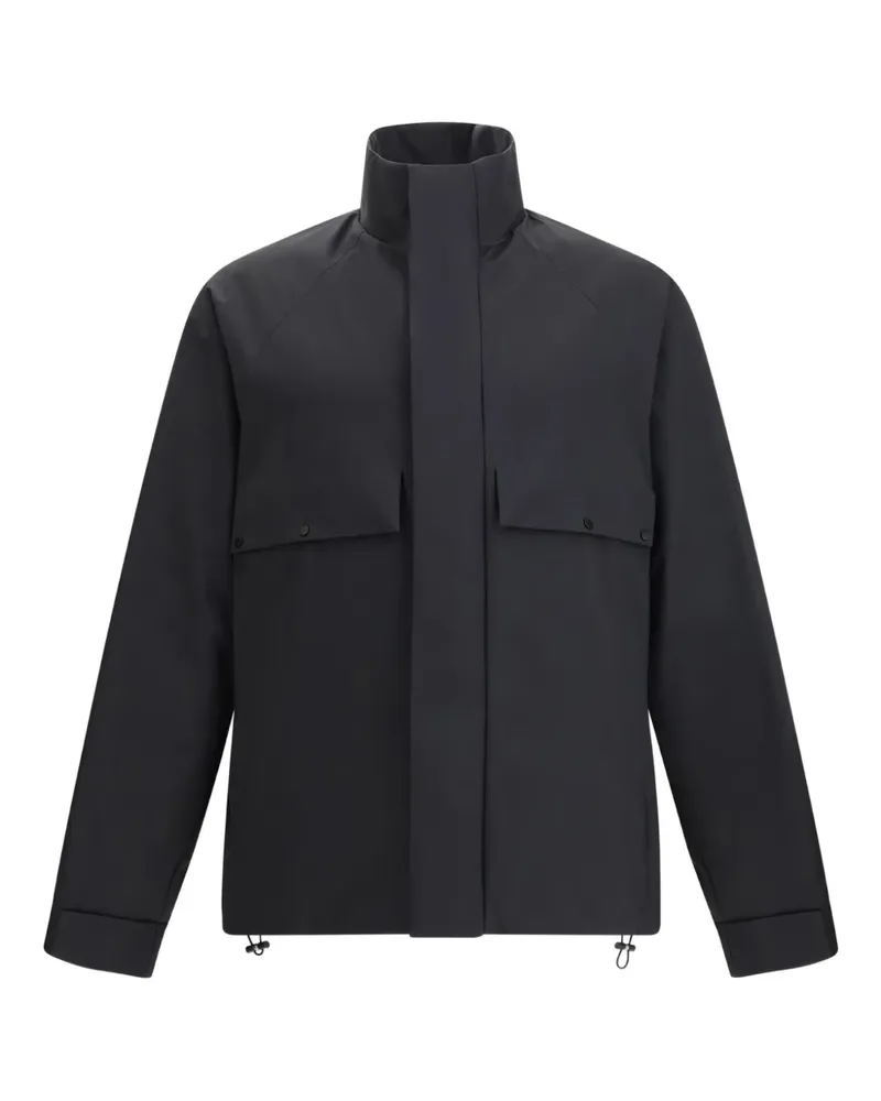 Moncler high-neck flap-pocket jacket - Schwarz Schwarz