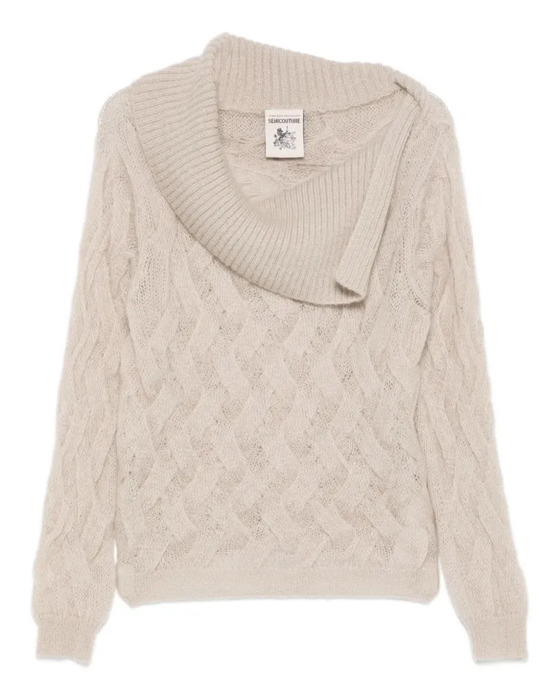 Semicouture Pullover mit Zopfmuster - Nude Nude