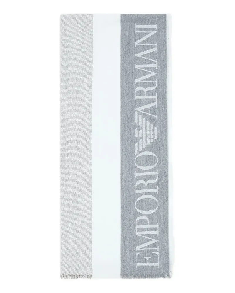 Emporio Armani Schal mit Jacquard-Logo - Nude Nude
