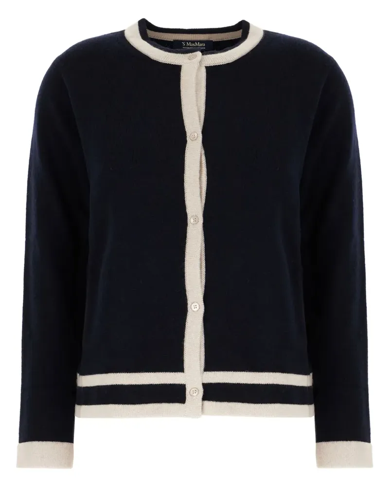 Max Mara Max Mara Cardigan mit Kontrastdetails - Blau Blau
