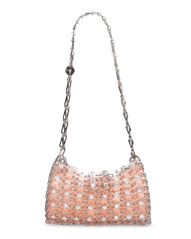 Paco Rabanne Kristallverzierte Schultertasche mit Kette - Rosa Rosa