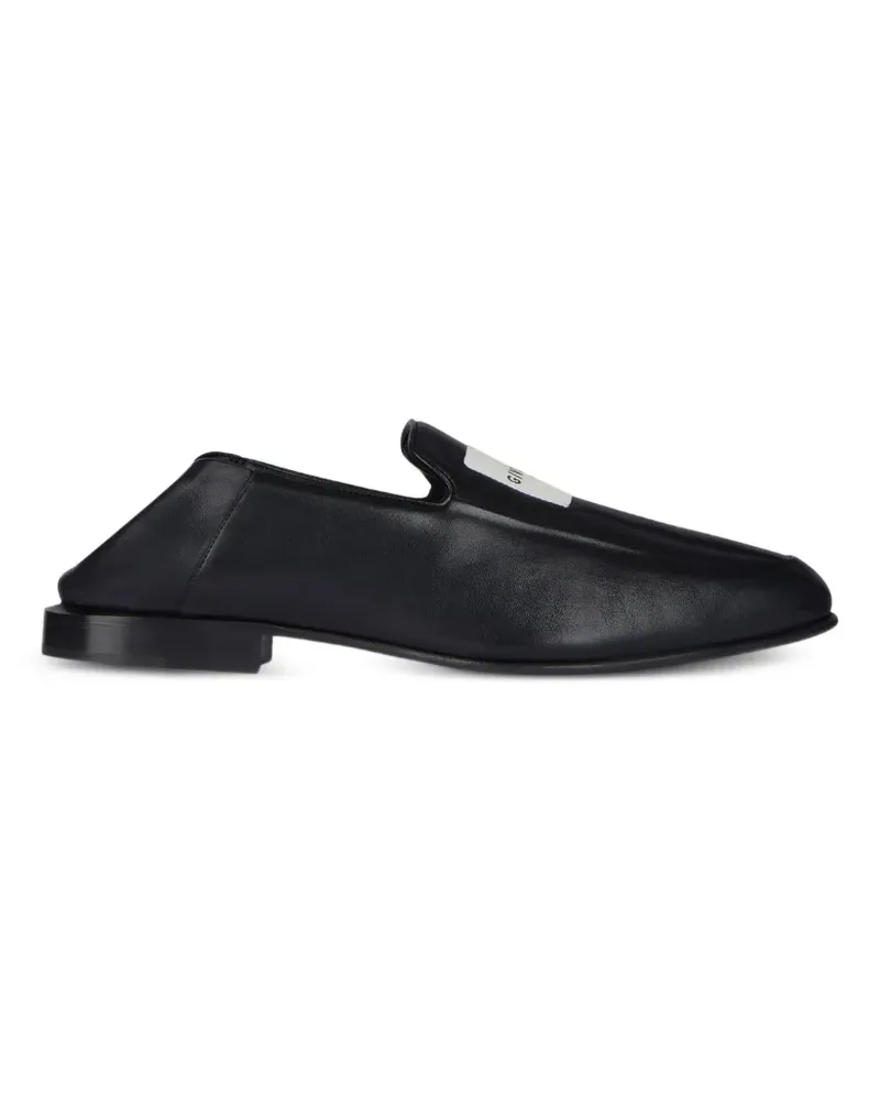 Givenchy Label Loafer aus glänzendem Leder - Schwarz Schwarz