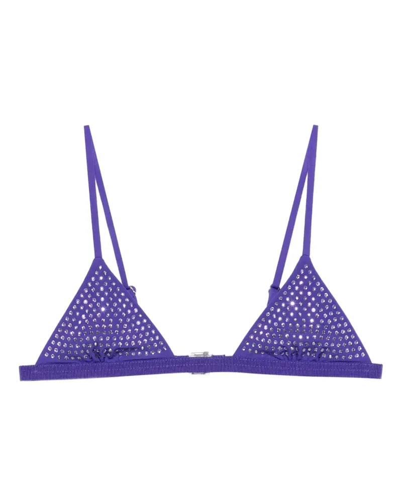 Patrizia Pepe rhinestone-embellished triangle bras - Violett Violett