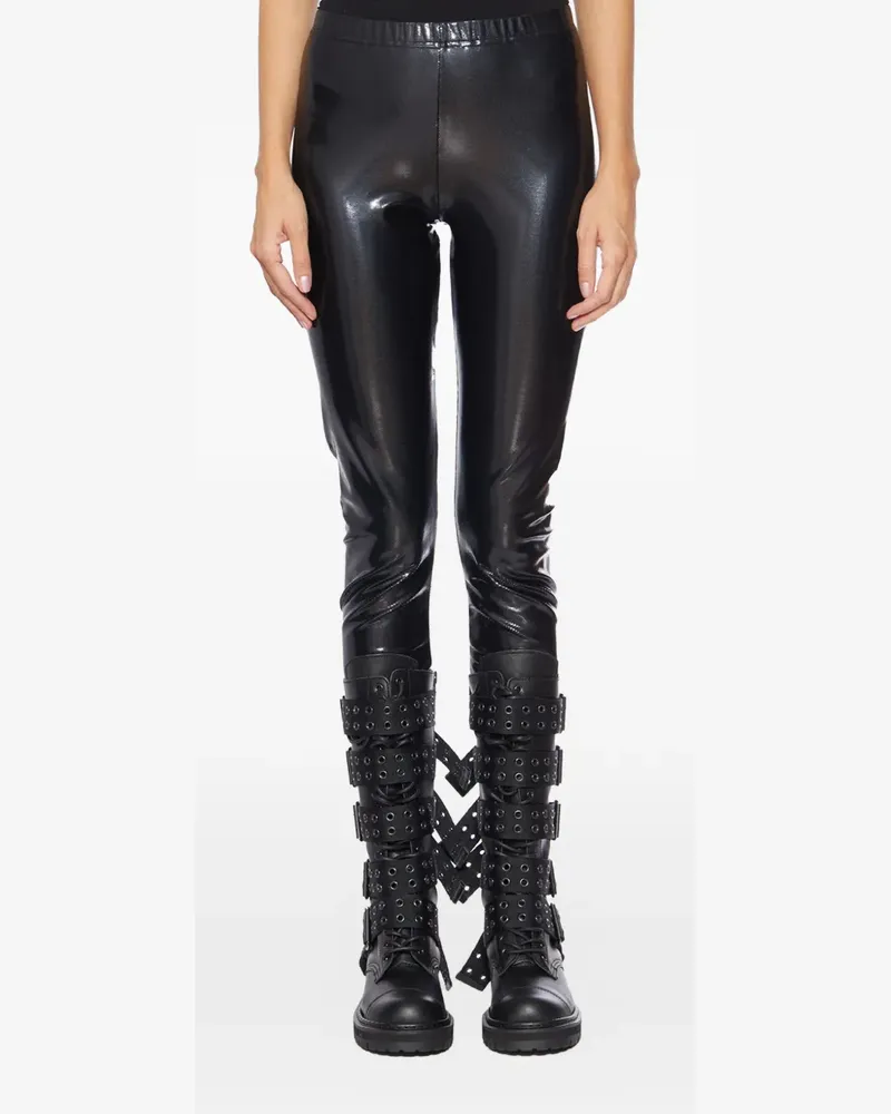 Junya Watanabe vinyl-effect leggings - Schwarz Schwarz