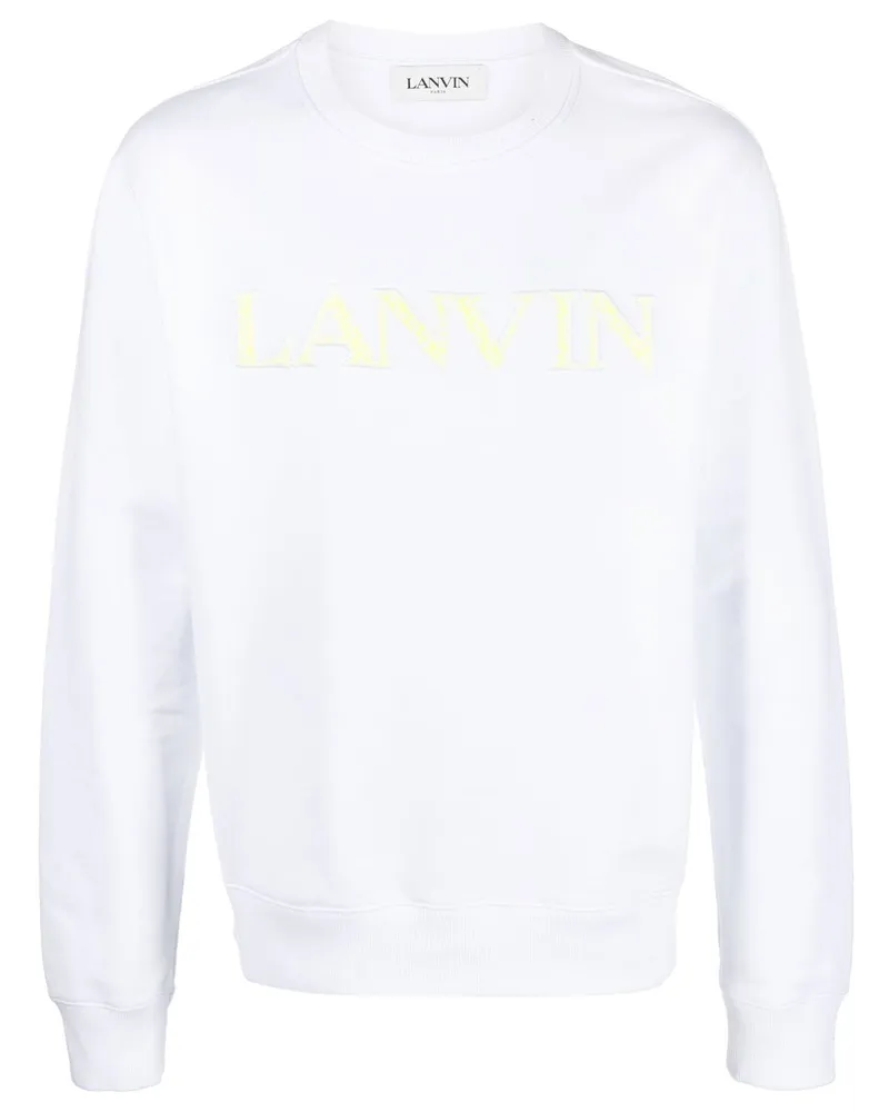 Lanvin Sweatshirt mit Logo-Stickerei Weiß