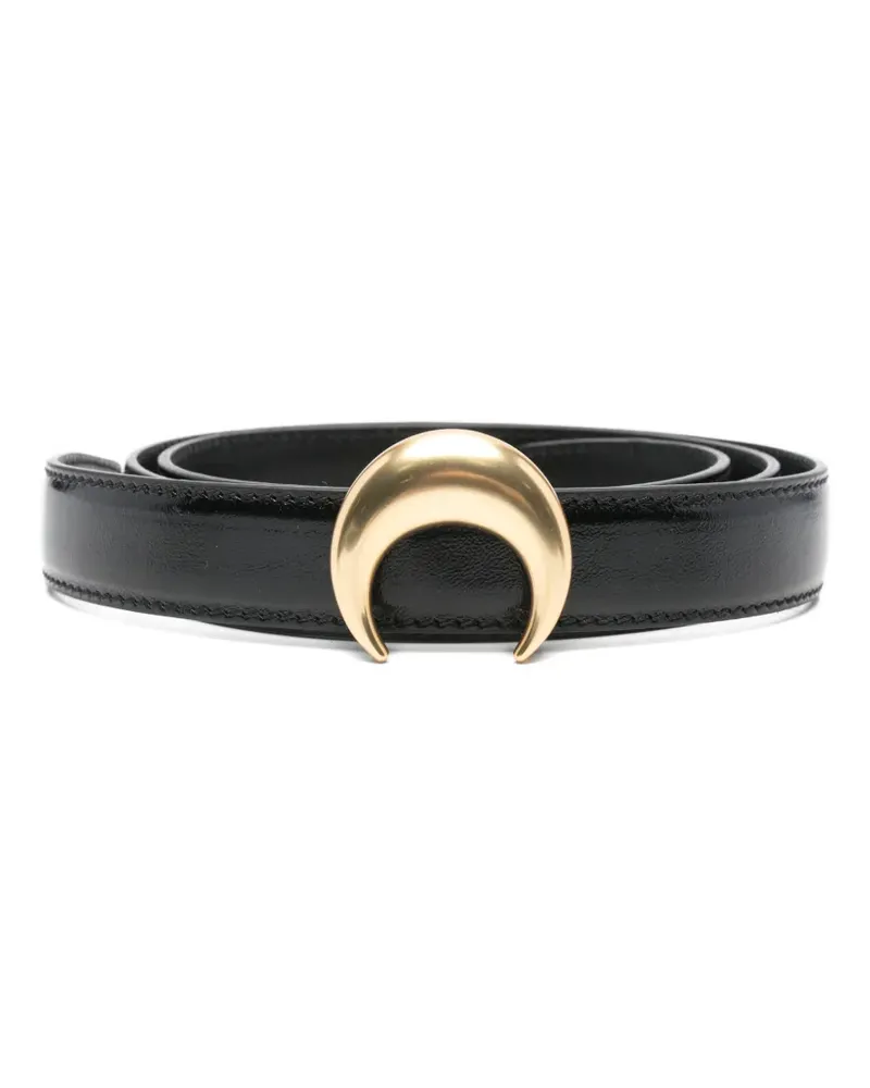 Marine Serre crescent buckle belt - Schwarz Schwarz