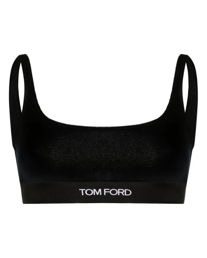 Tom Ford Trägershirt mit Logo-Detail - Schwarz Schwarz
