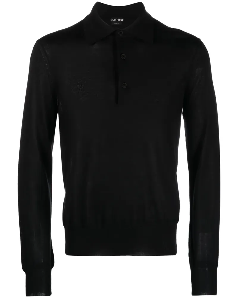 Tom Ford Gestricktes Poloshirt - Schwarz Schwarz