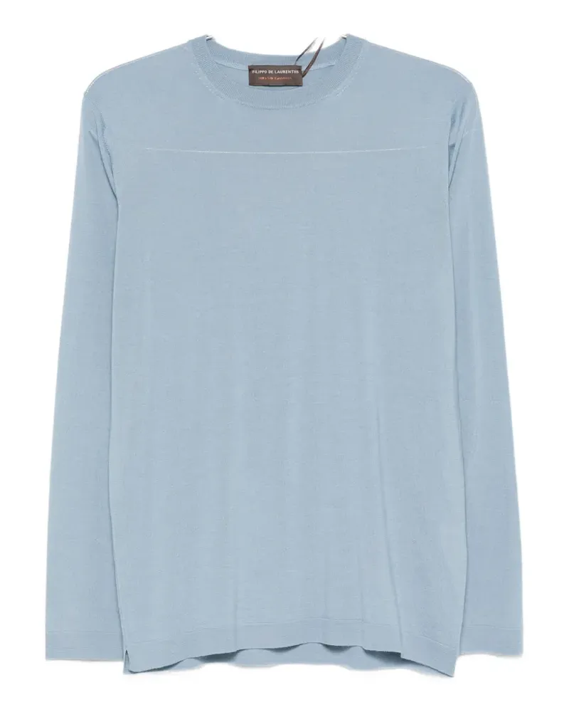 Filippo de Laurentiis crewneck panelled T-shirt - Blau Blau