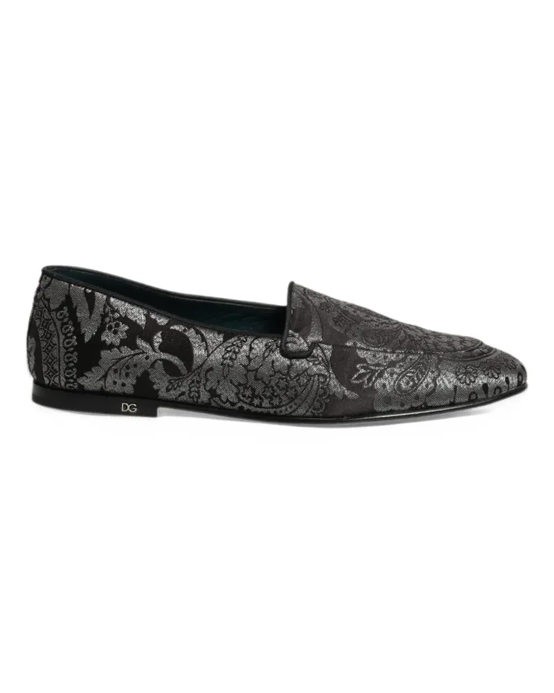 Dolce & Gabbana Loafer aus Jacquard-Leder - Schwarz Schwarz