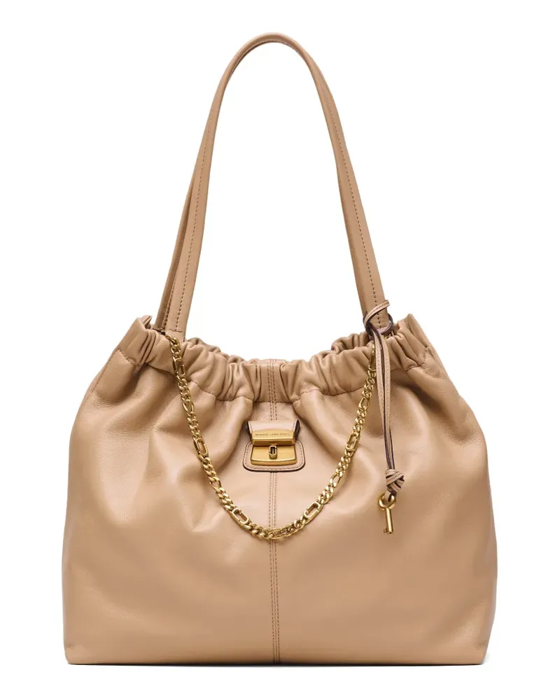 Marc Jacobs Geraffte Cristina Schultertasche - Nude Nude