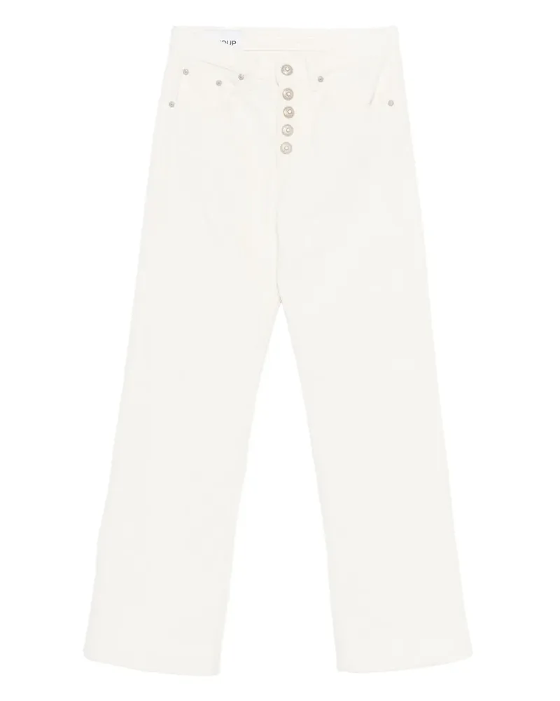 Dondup Jacklyn Cordhose mit geknöpftem Hosenschlitz - Weiß Weiß