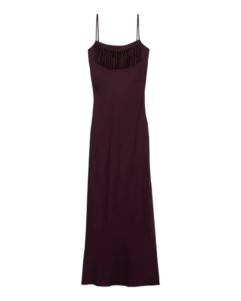Claudie Pierlot Spaghettikleid mit Fransen - Violett Violett