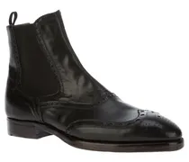 brogue chelsea boot - Schwarz