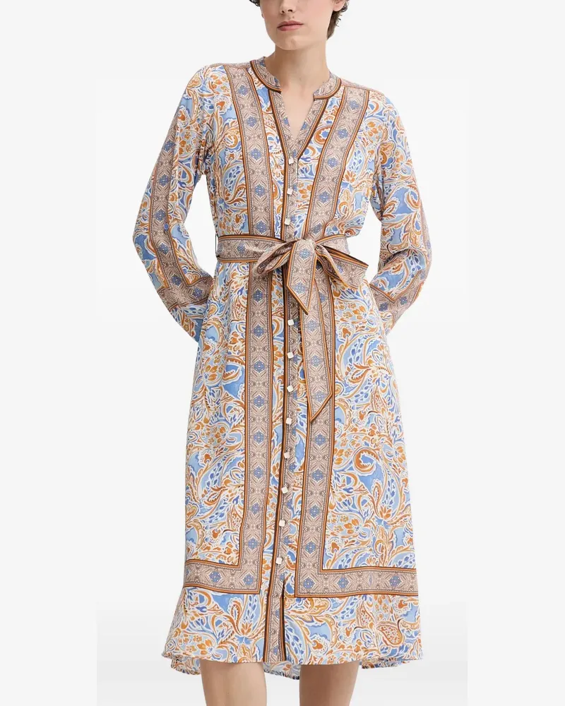 Hale Bob Vienna paisley belt midi dress - Blau Blau