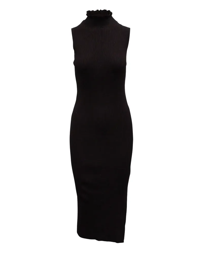 Theory mock-neck ribbed dress - Schwarz Schwarz