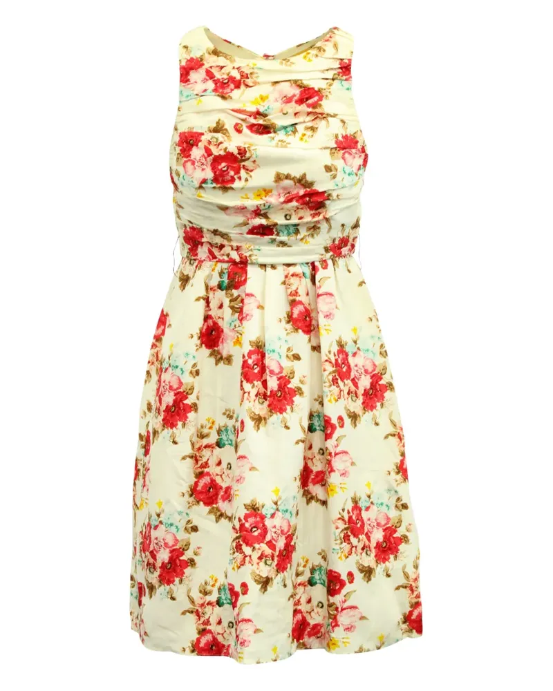 Alice + Olivia floral-print open-back mini dress - Weiß Weiß