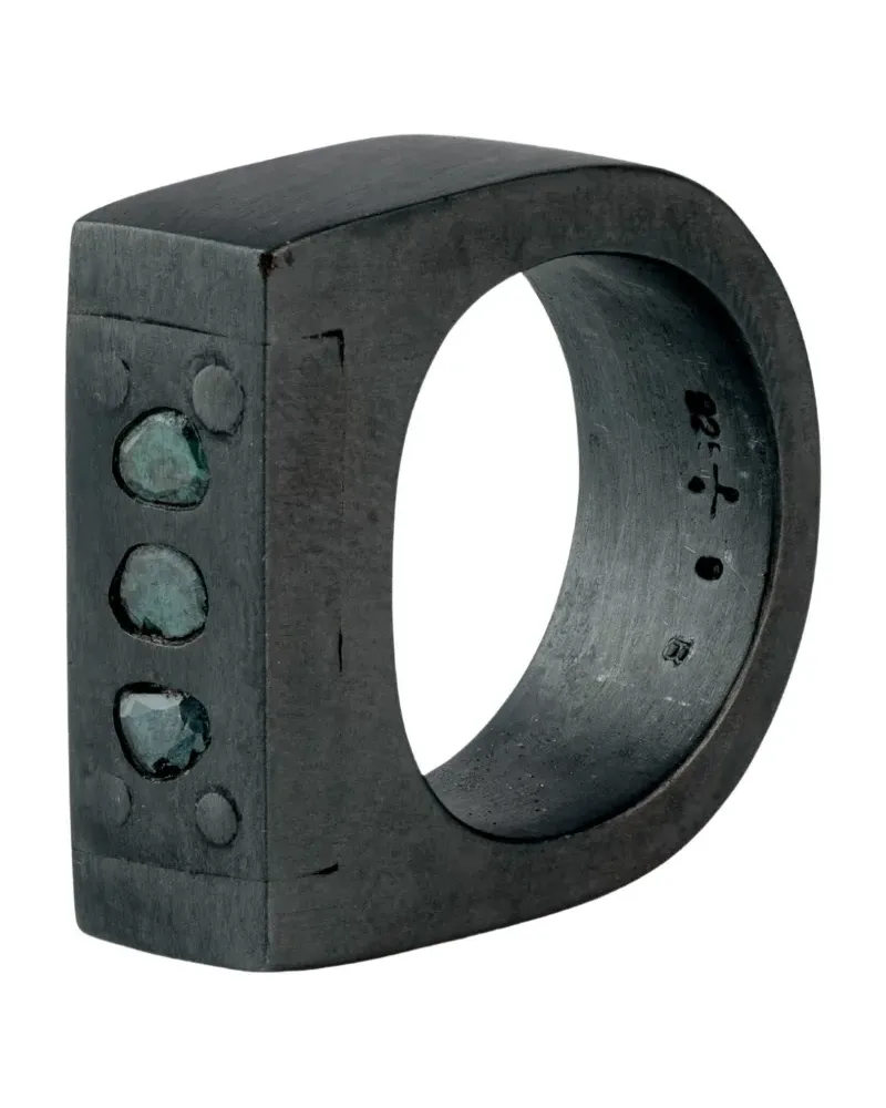 Parts Of Four Ring aus Sterlingsilber mit Diamant - Schwarz Schwarz