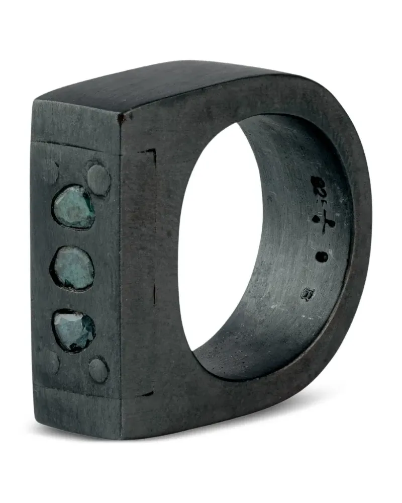 Parts Of Four Ring aus Sterlingsilber mit Diamant - Schwarz Schwarz