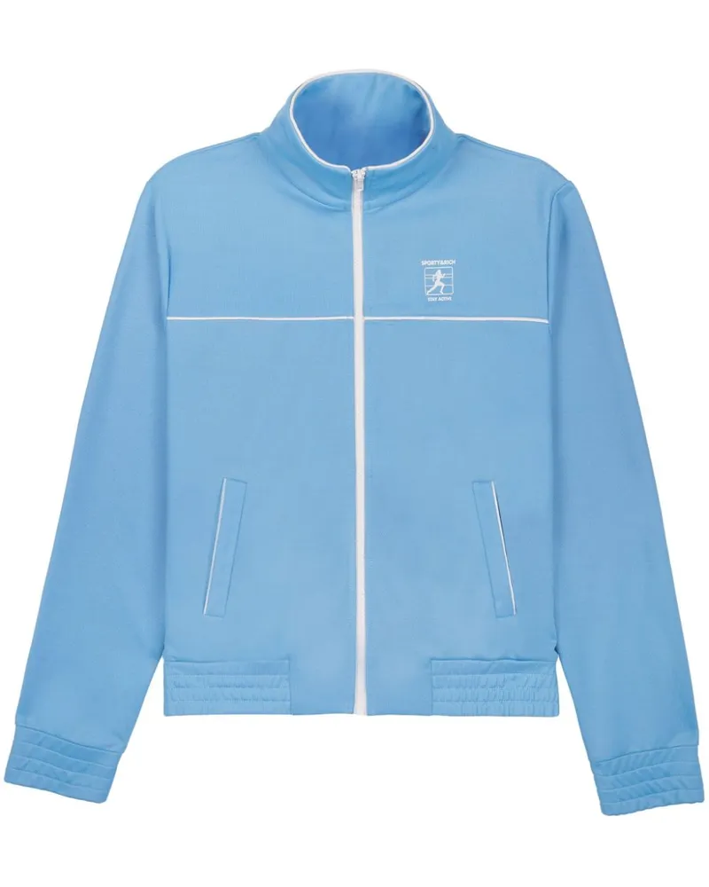 SPORTY & RICH Jacke mit Logo-Print - Blau Blau