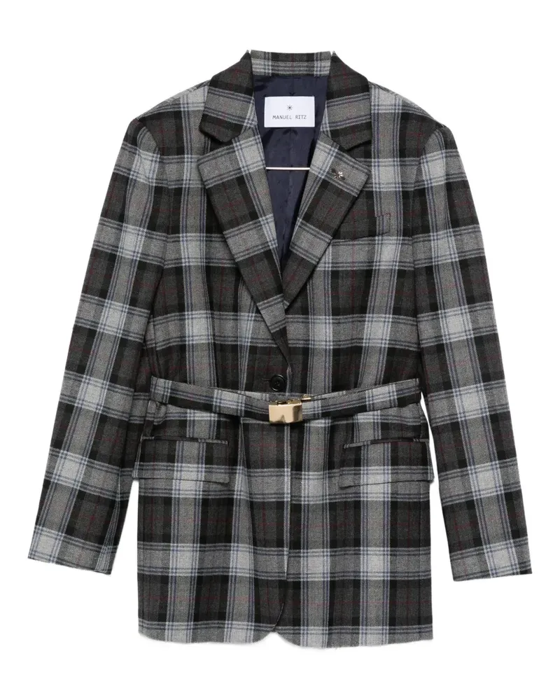 Manuel Ritz Prince of Wales-check blazer - Grau Grau