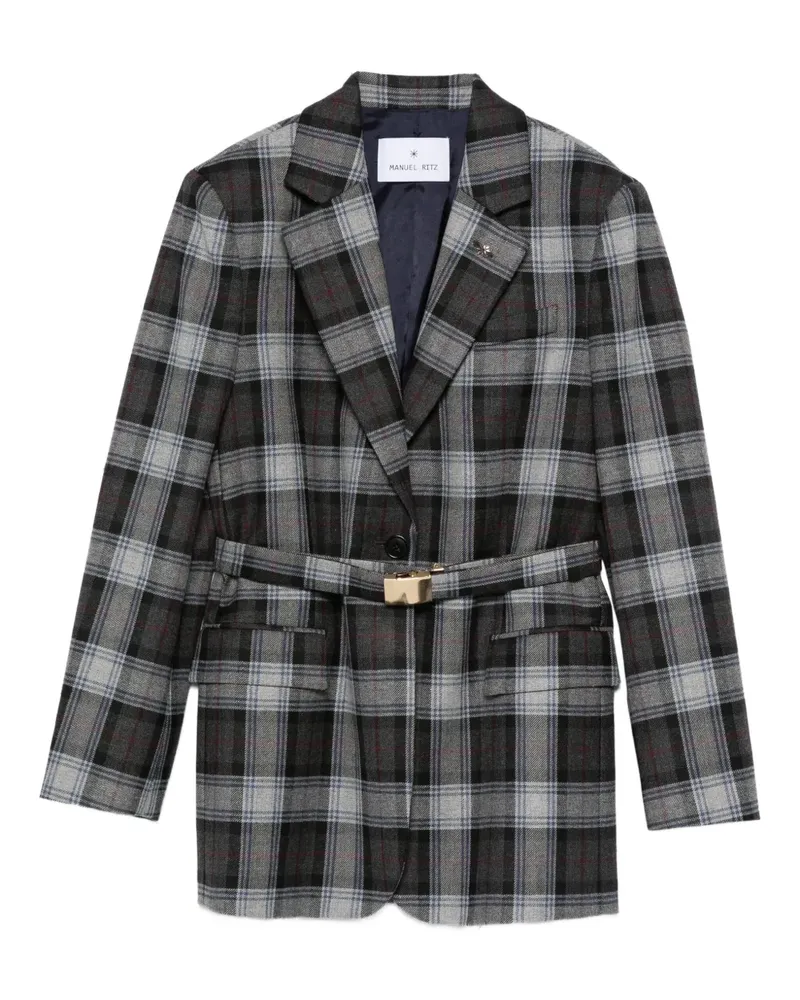 Manuel Ritz Prince of Wales-check blazer - Grau Grau