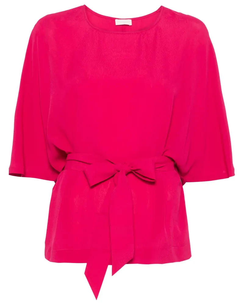 Liu Jo T-Shirt aus Krepp - Rosa Rosa