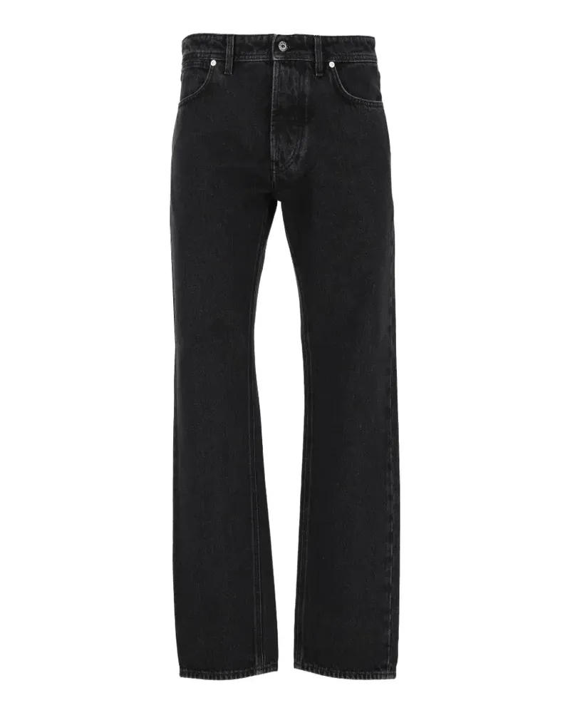 Stone Island grainy-wash straight-leg jeans - Schwarz Schwarz