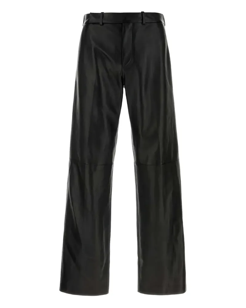 Fendi Hose aus Leder - Schwarz Schwarz
