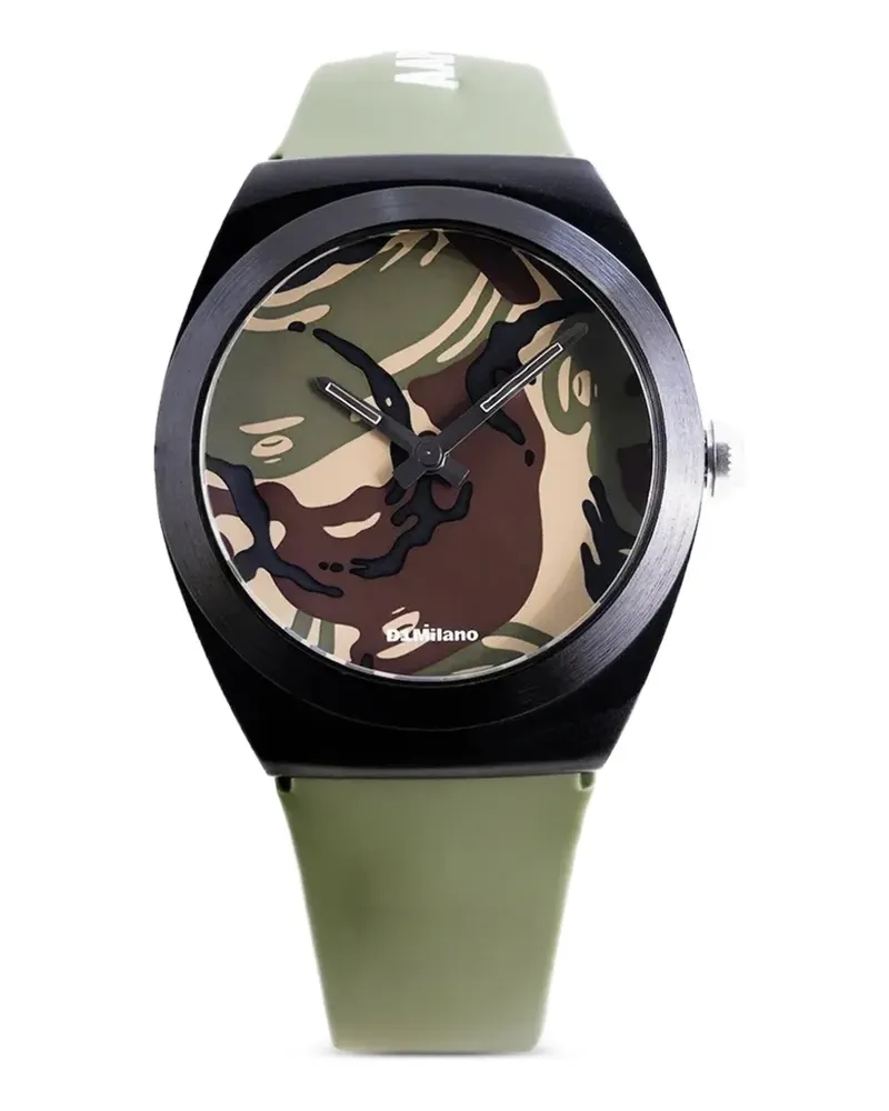 BAPE x D1 Armbanduhr mit Camouflage-Print 34mm - Grün Grün