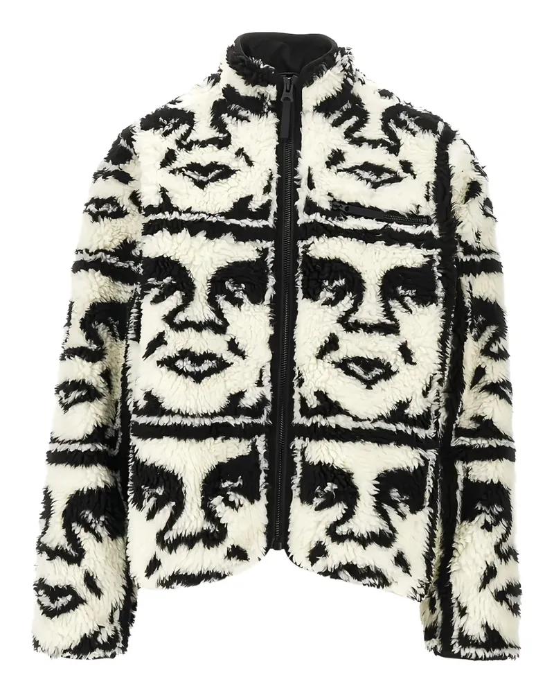 Obey zip-fastening bomber jacket - Weiß Weiß