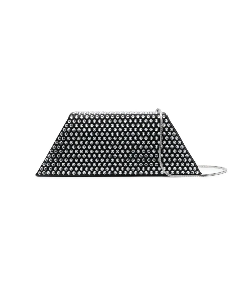 Amina Muaddi Verzierte Superamini Yigit Clutch - Schwarz Schwarz