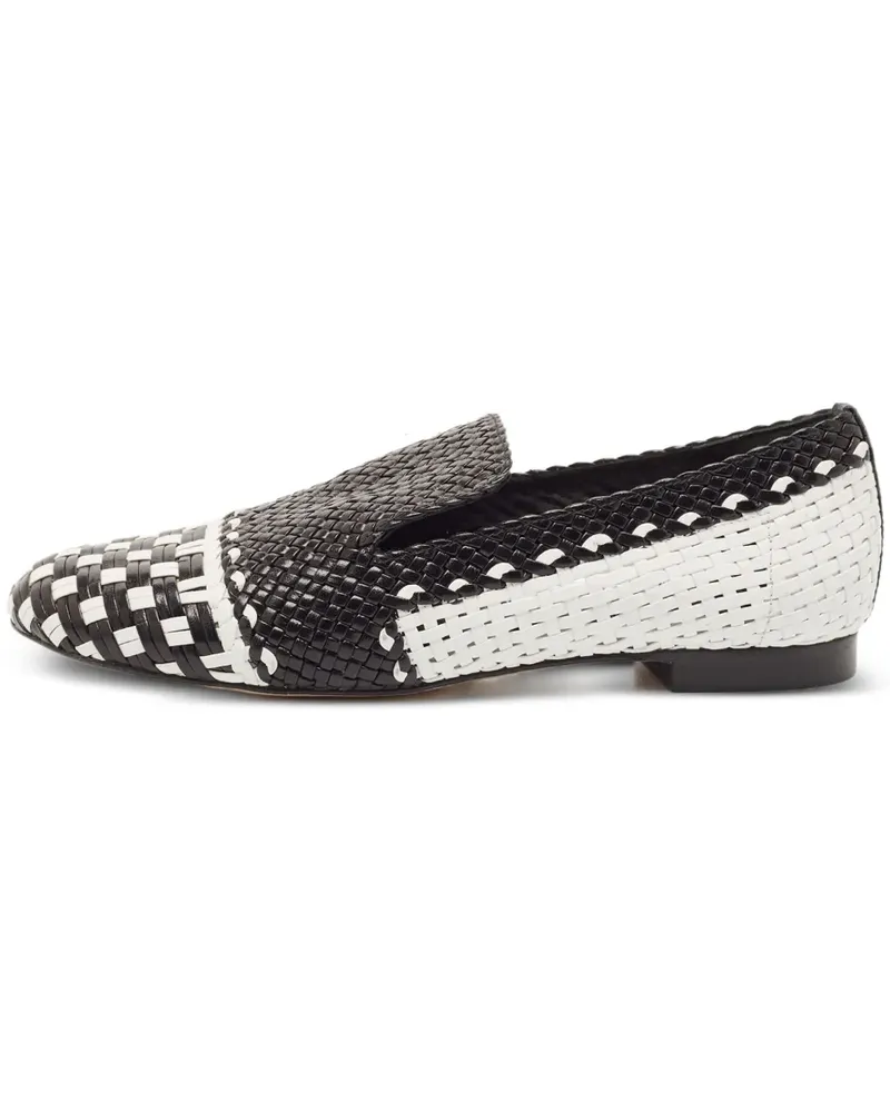 Stuart Weitzman Loafer mit Webmuster - Schwarz Schwarz