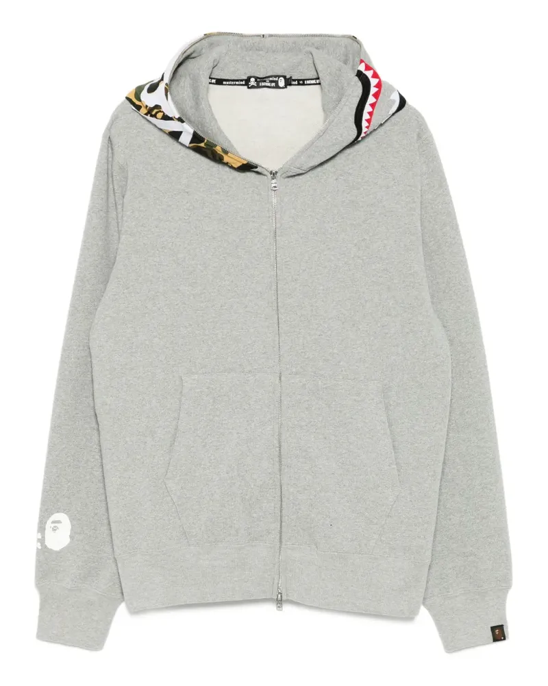Mastermind Japan x Bape Hoodie mit Camouflage-Einsatz - Grau Grau