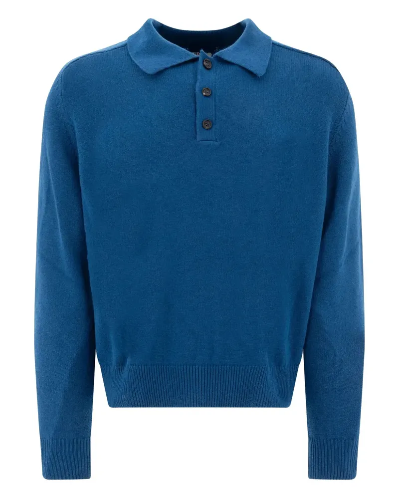 BODE Polo-Pullover aus Kaschmir - Blau Blau