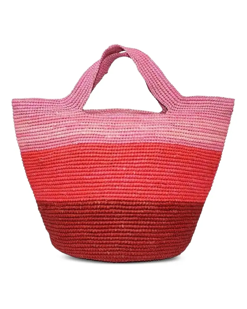 Sensi Studio Gestreifter Shopper - Rosa Rosa