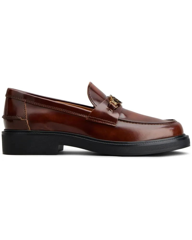 TOD'S Loafer mit Logo-Schild - Braun Braun