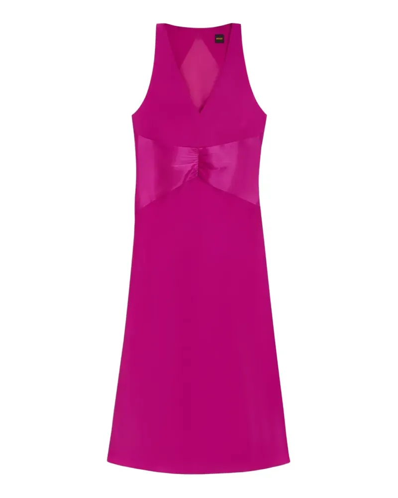 HUGO BOSS Midikleid mit V-Ausschnitt - Rosa Rosa
