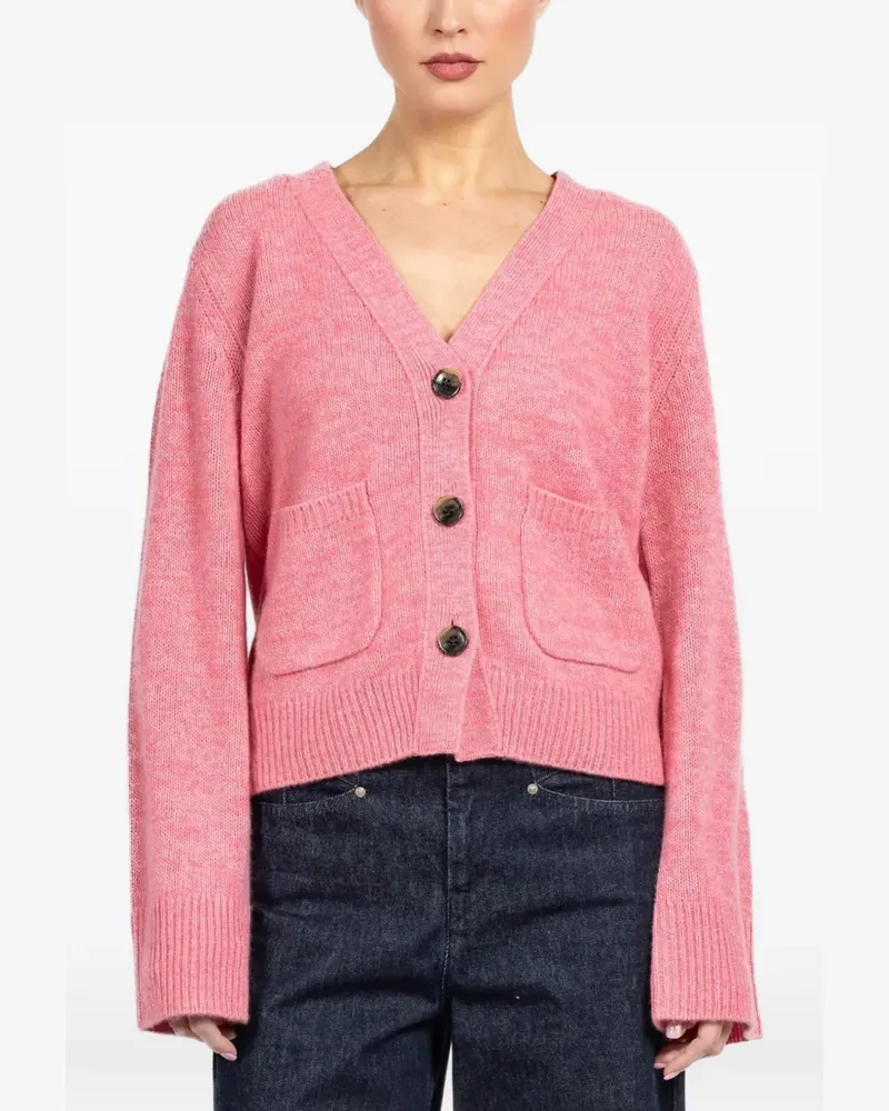 Lisa Yang Danni D Cardigan mit geknöpfter Tasche - Rosa Rosa