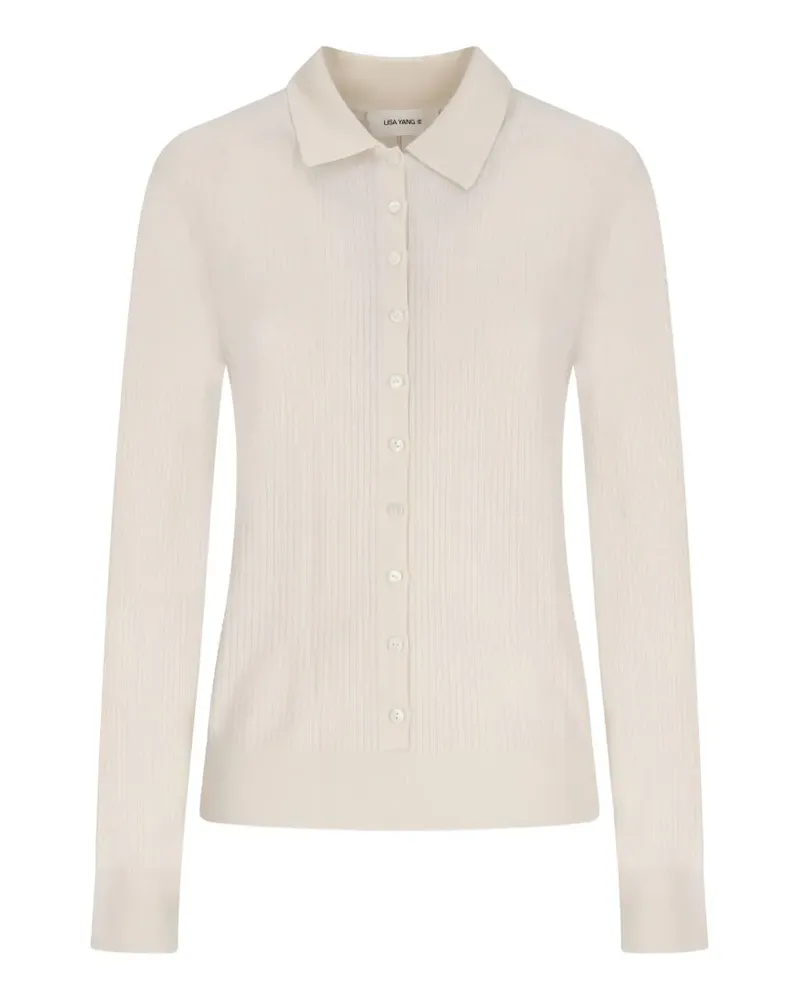 Lisa Yang Gerippter Agata Cardigan - Nude Nude