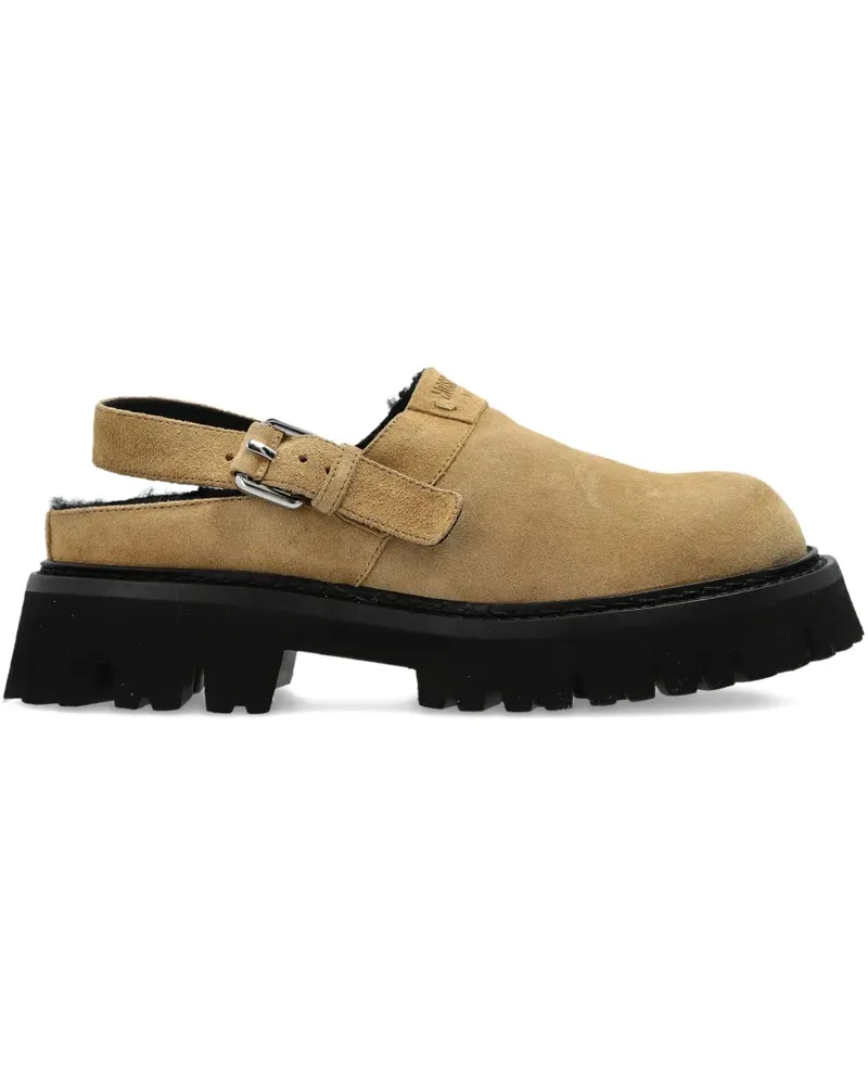 Moschino Mules mit Schnallenriemen - Nude Nude