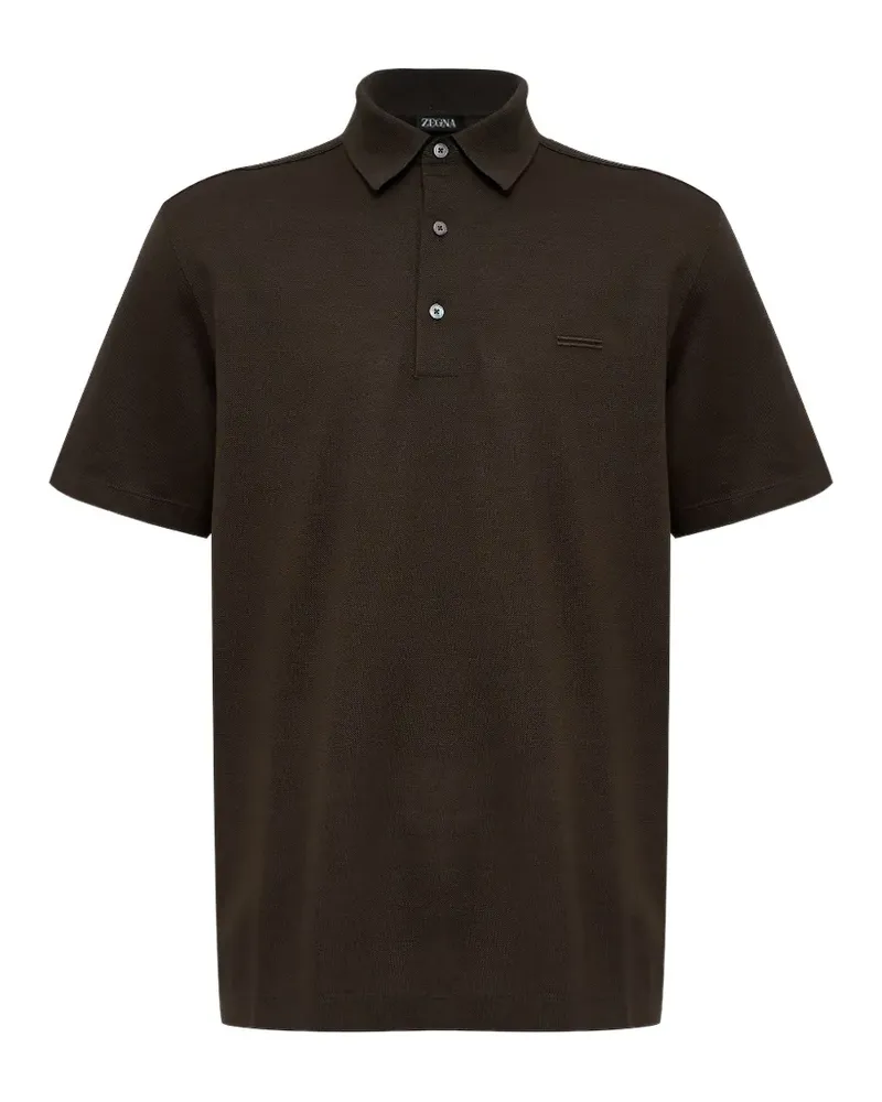 Ermenegildo Zegna piqué cotton polo shirt - Grün Grün