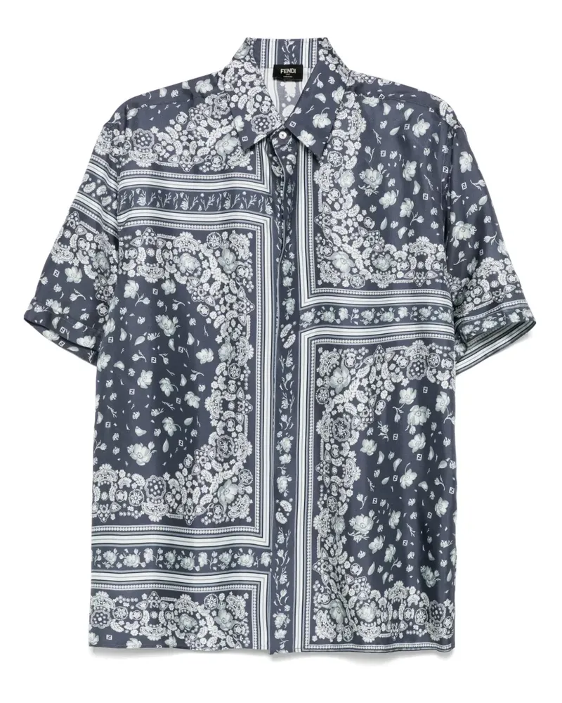 Fendi Hemd mit Bandana-Print - Blau Blau