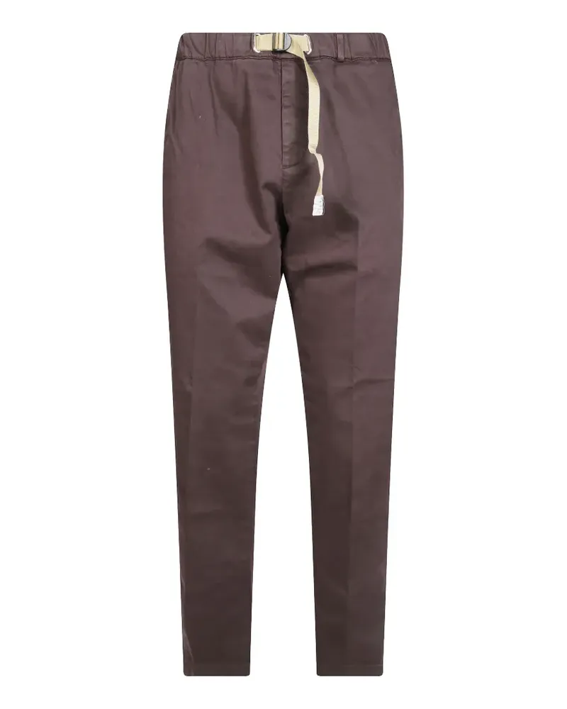 PLAN C Gabardine-Hose mit Gürtel - Braun Braun