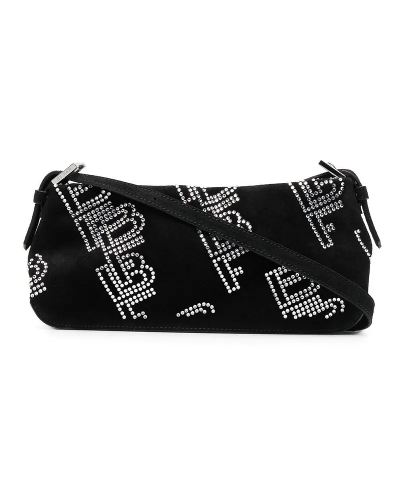 by FAR Schultertasche mit Kristallen - Schwarz Schwarz