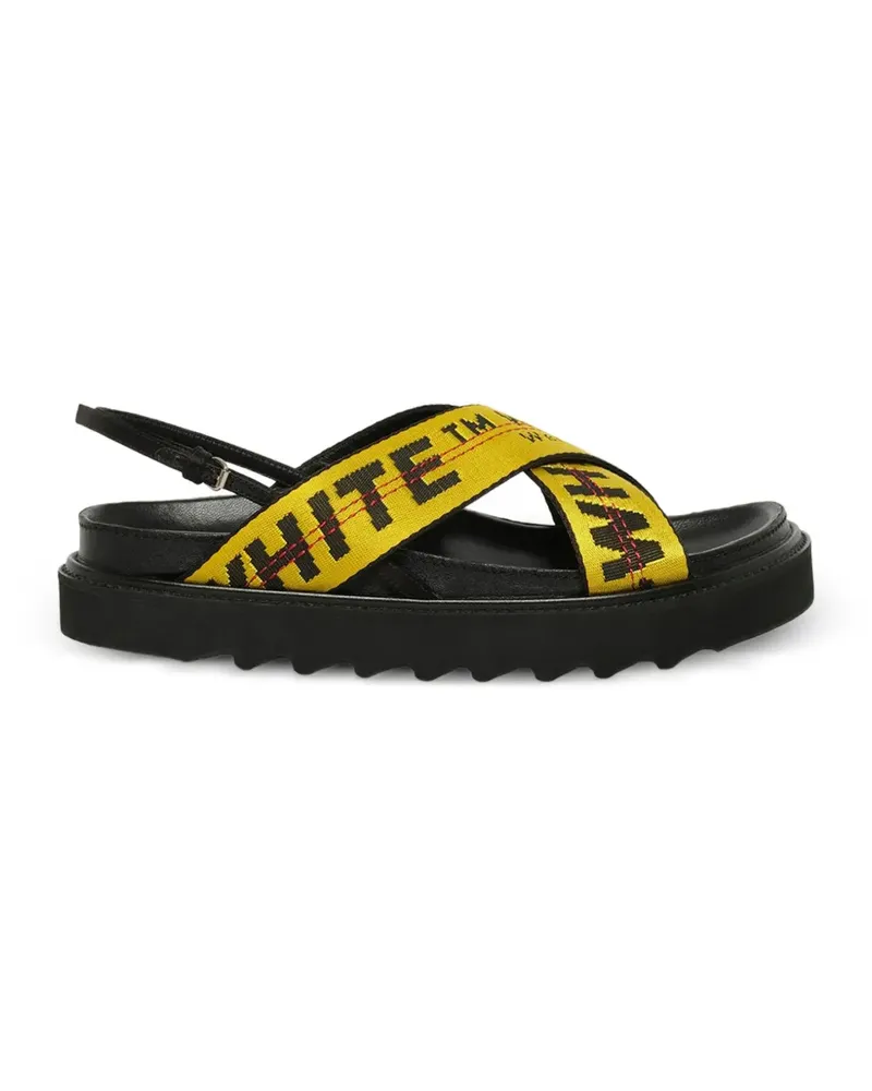 OFF-WHITE Sandalen mit überkreuzten Riemen - Gelb Gelb